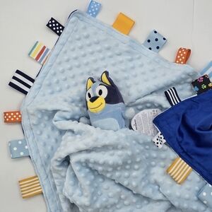 Lovey Bluey Plush Security Blanket, double minky 21 x 21.